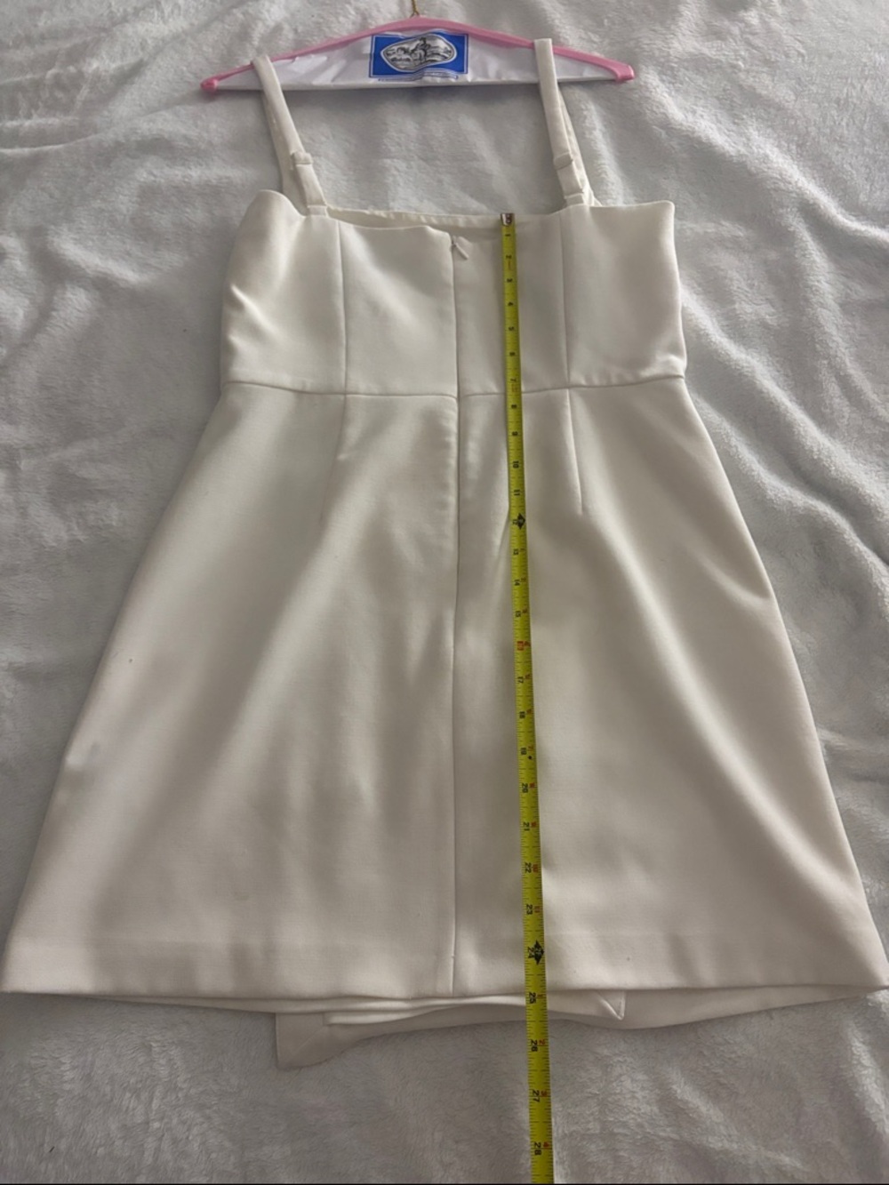 French Connection Cream Square-Neck Mini Dress with Straps - Picture 3 of 3